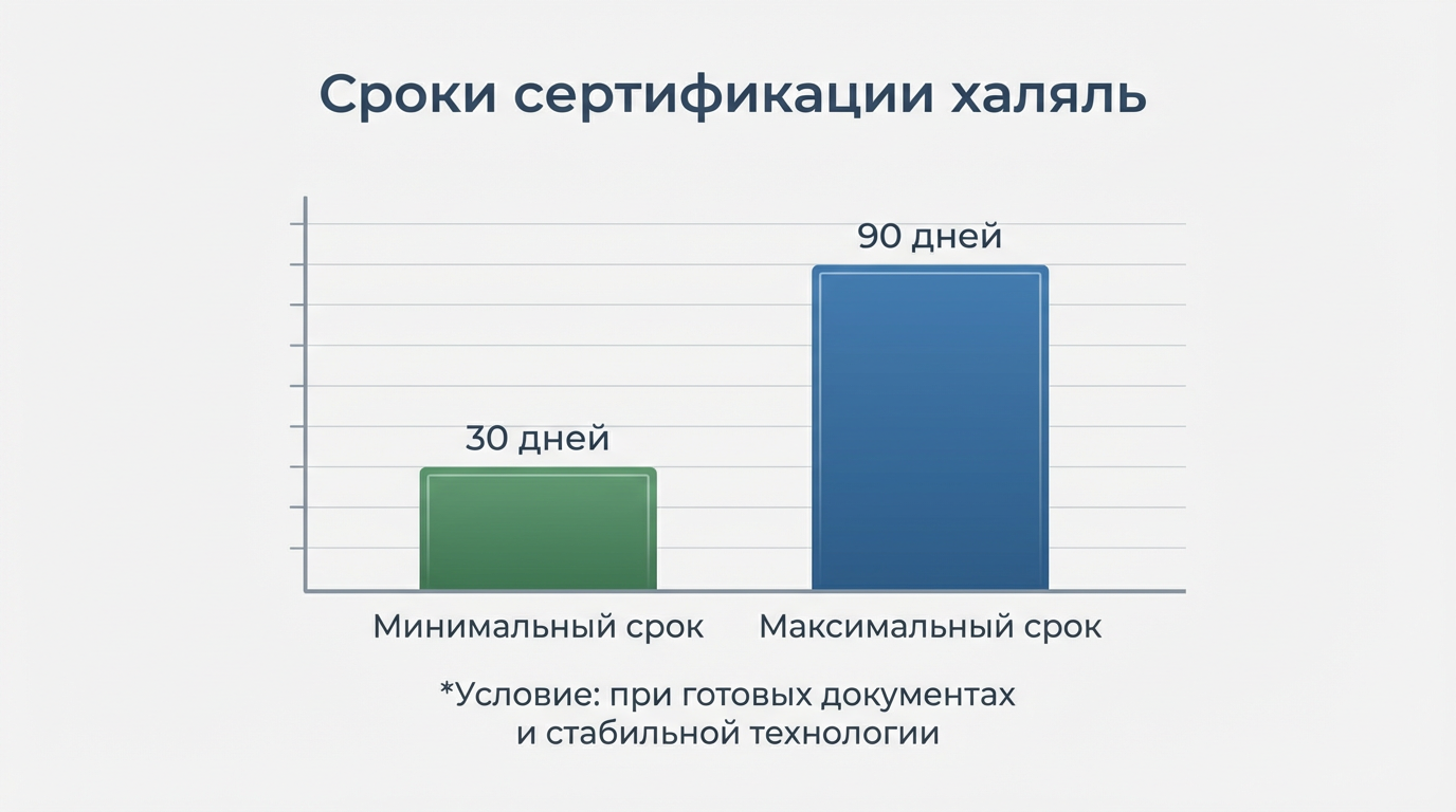 Сроки сертификации халяль